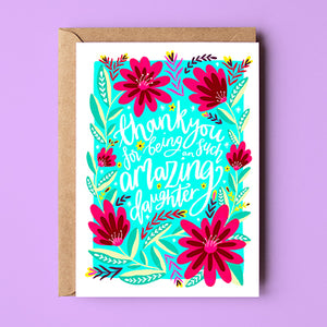 Thank You Amazing Daughter Card